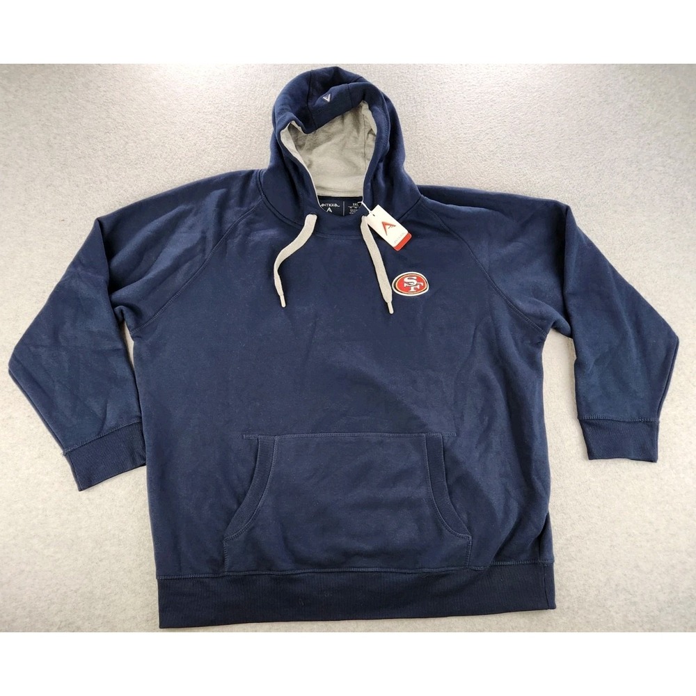 SAN FRANCISCO 49ERS Men's 3XL Antigua Navy Football‎ Logo Sweatshirt Hoodie NWT - Picture 10 of 10